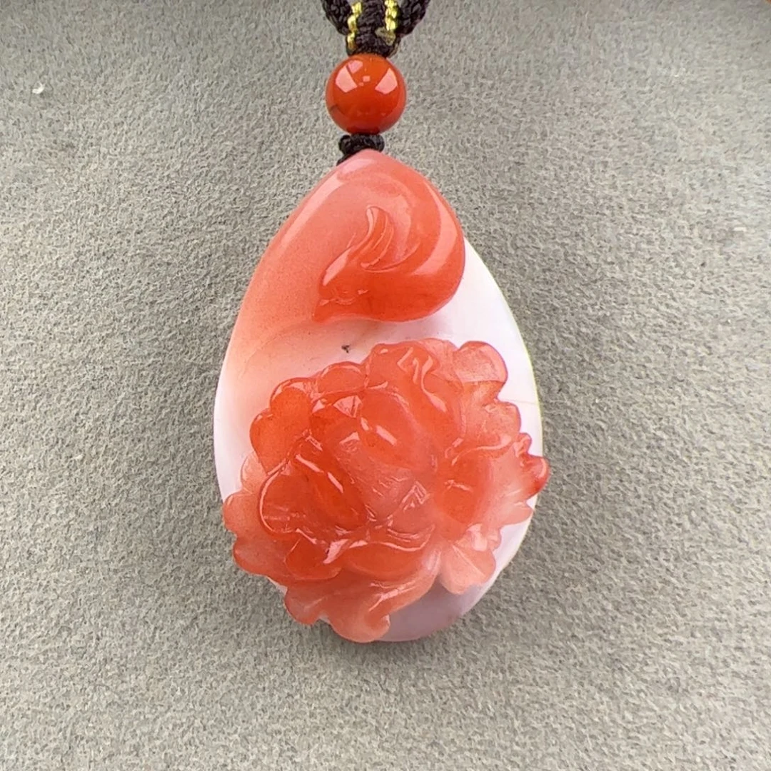 *****南红玛瑙未镶嵌（40*27*13凤穿牡丹）