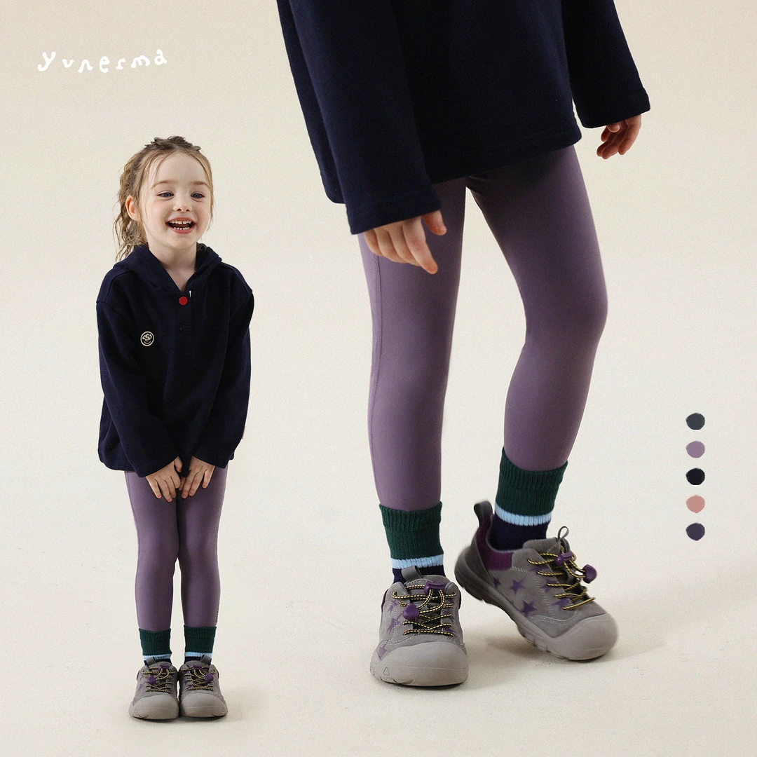 允儿妈女童2025秋季新款高弹修身打底裤宝宝时尚瑜伽裤儿童鲨鱼裤