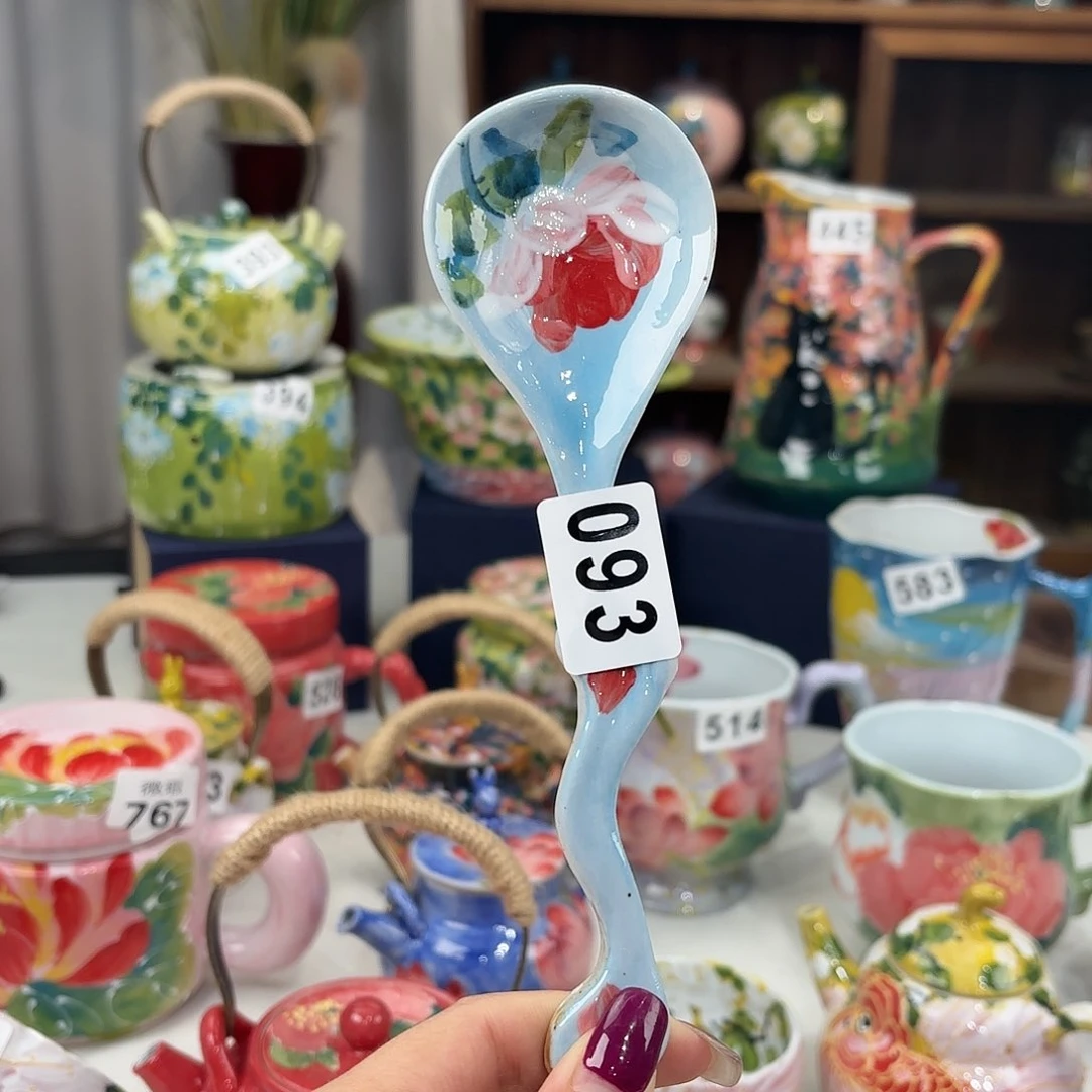 瓷片景德镇手绘高温釉下彩陶瓷茶具