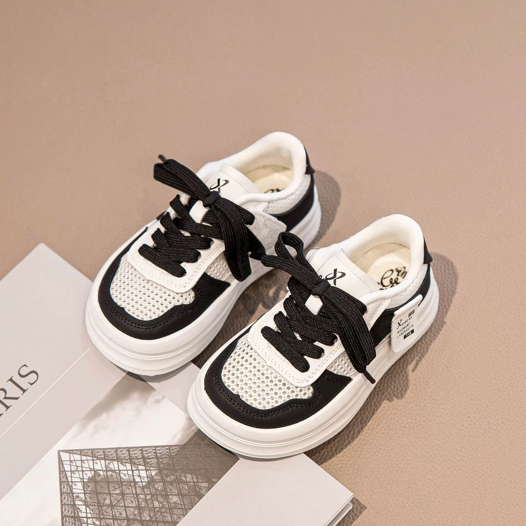 儿童2025夏季新款软底防滑板鞋单网透气男女童运动鞋3060