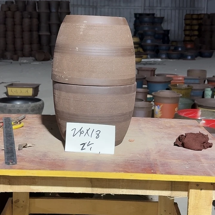 紫砂花盆手工制作62