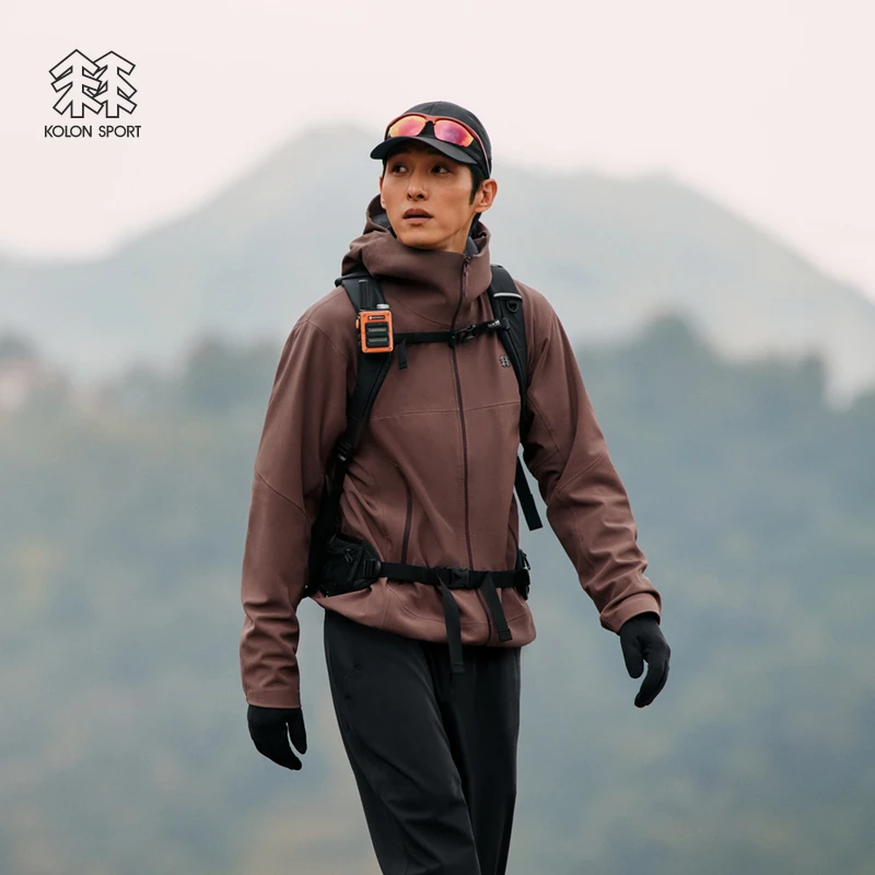 KOLON SPORT可隆软壳衣防泼水防风透湿GTX白标男士BORA软壳夹克
