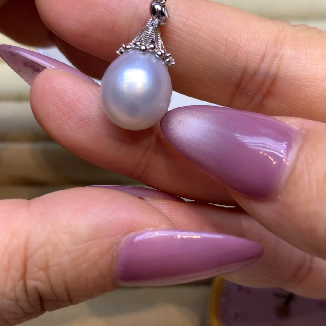 颈饰银S925镶嵌海水珍珠