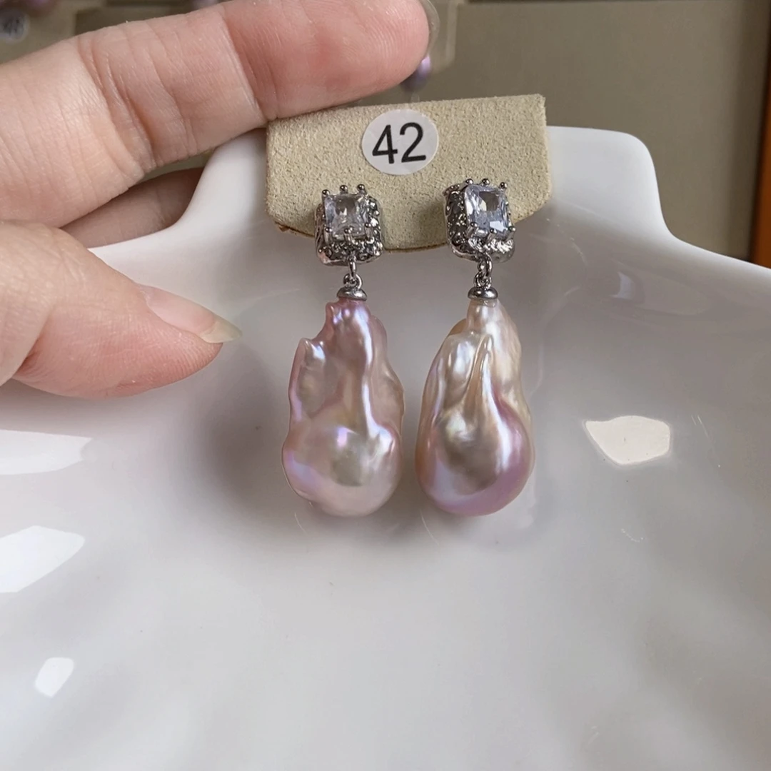 七***玥吊坠(不含链)合金淡水珍珠特价耳饰42号