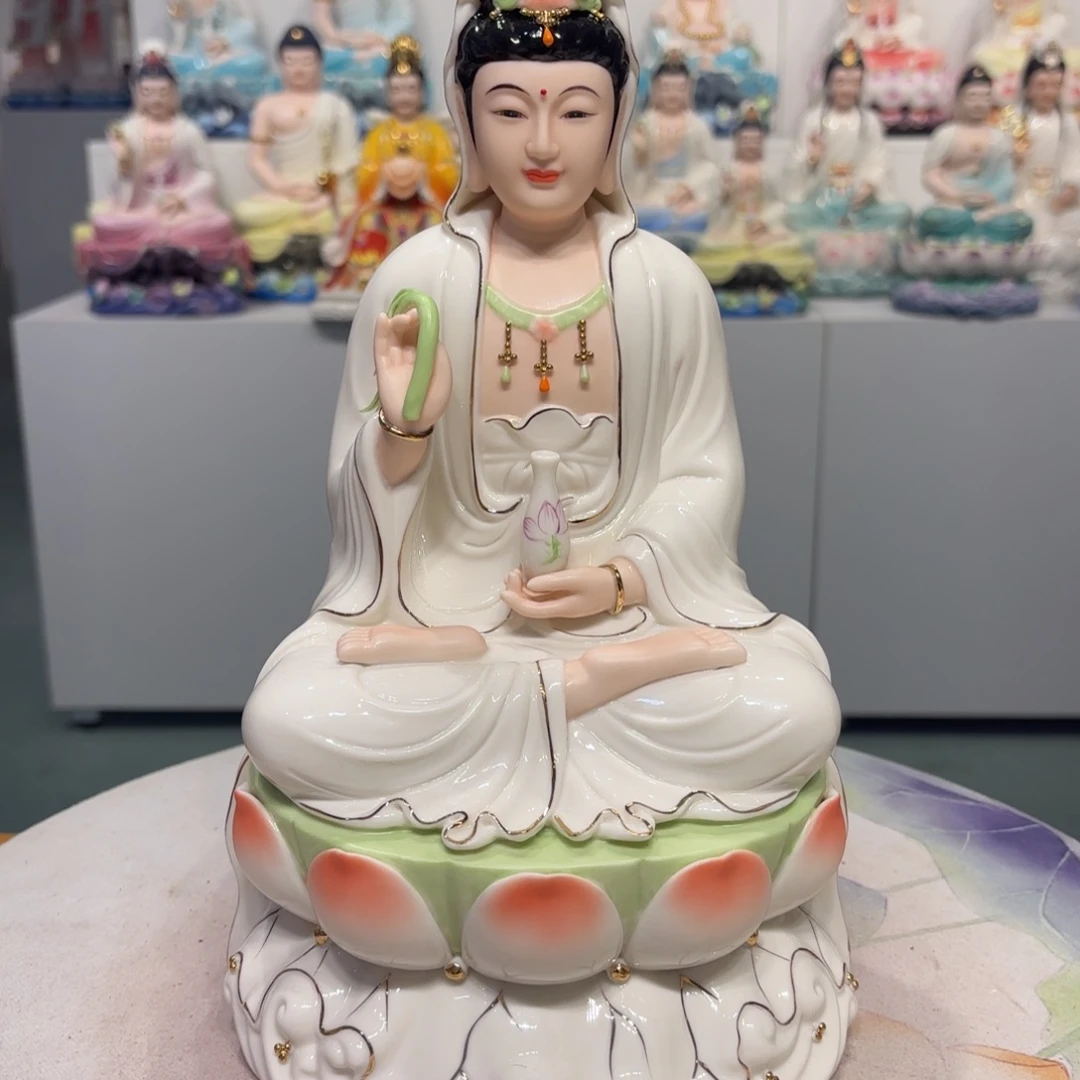 摆件瓷摆件观音12吋