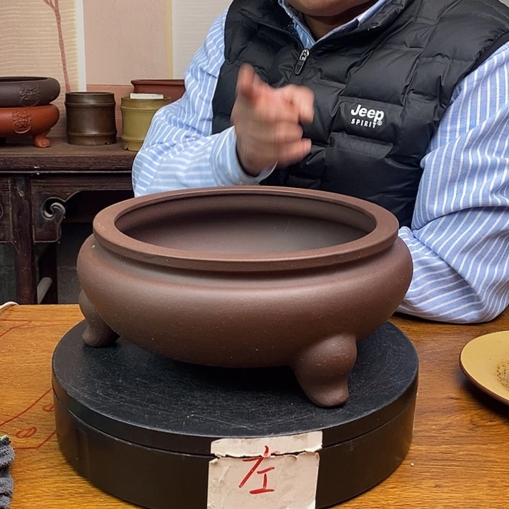 紫砂花盆货号一只SS3