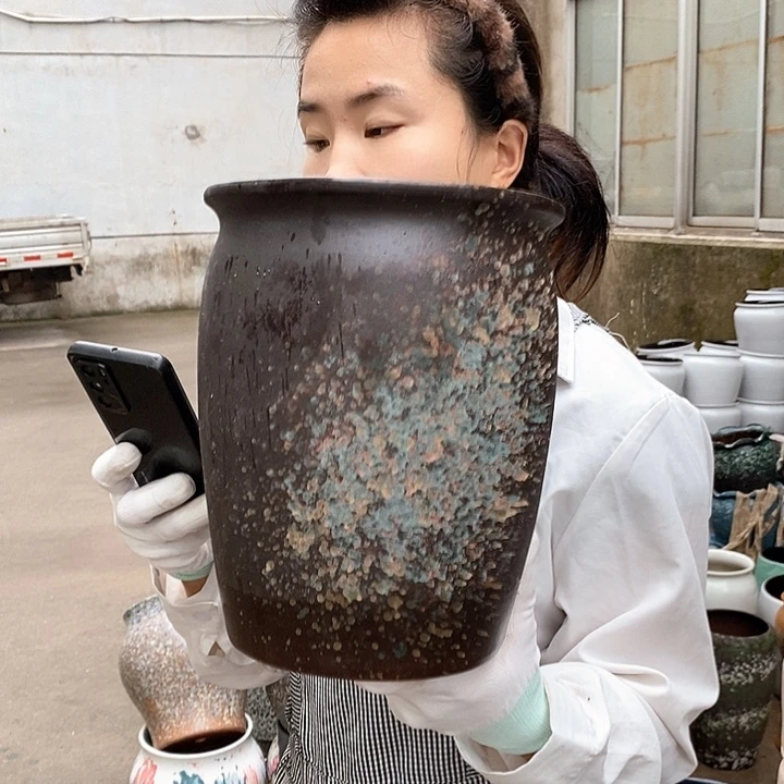 紫砂花盆正品口20高25