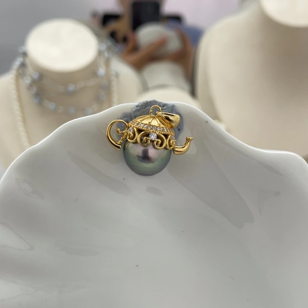 颈饰银S925镶嵌海水珍珠