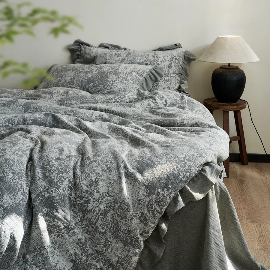 【春晓】20%亚麻色织提花四件套2025年春夏新款工艺款高端四件套