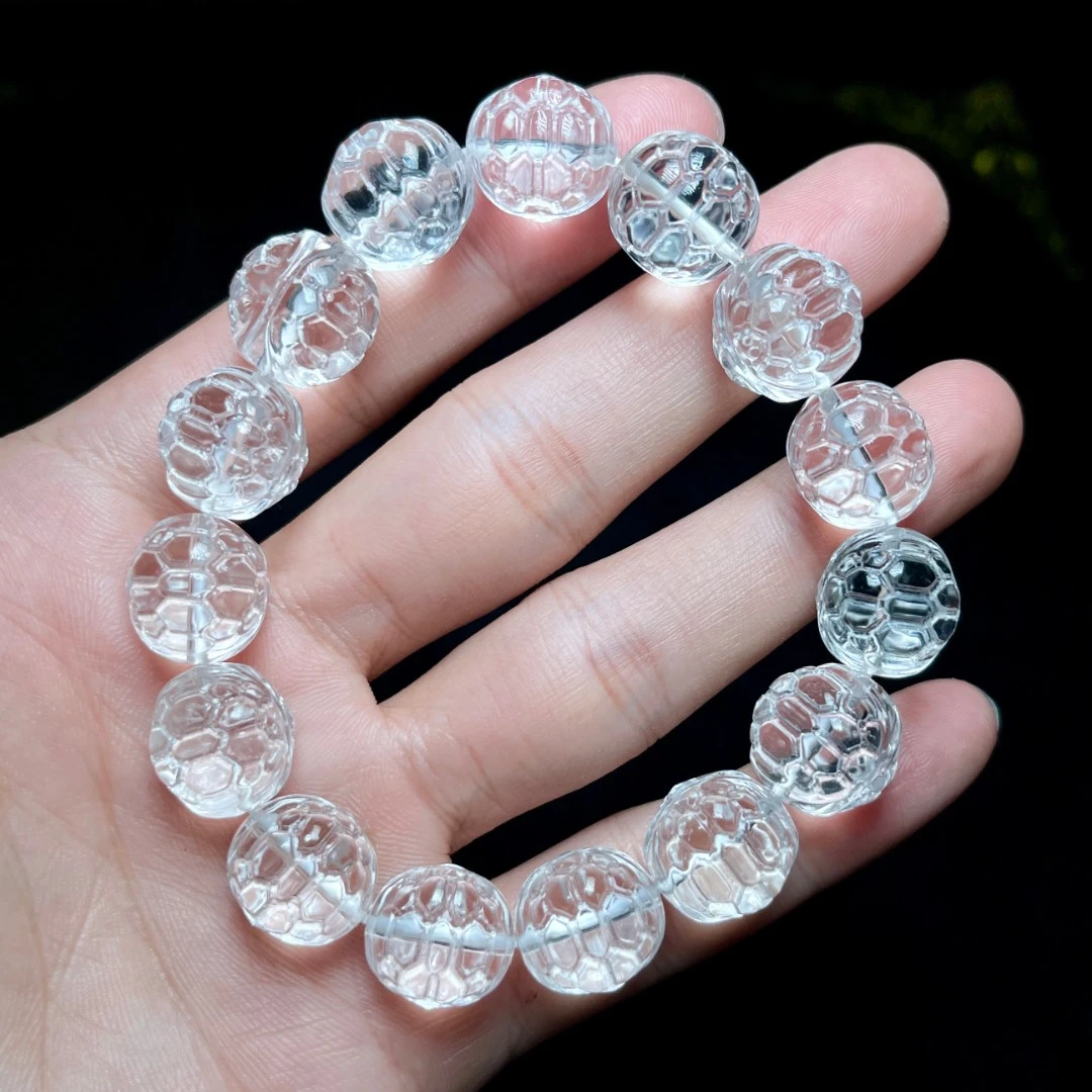 菲菲珠宝好！#白水晶单圈手串约13+mm