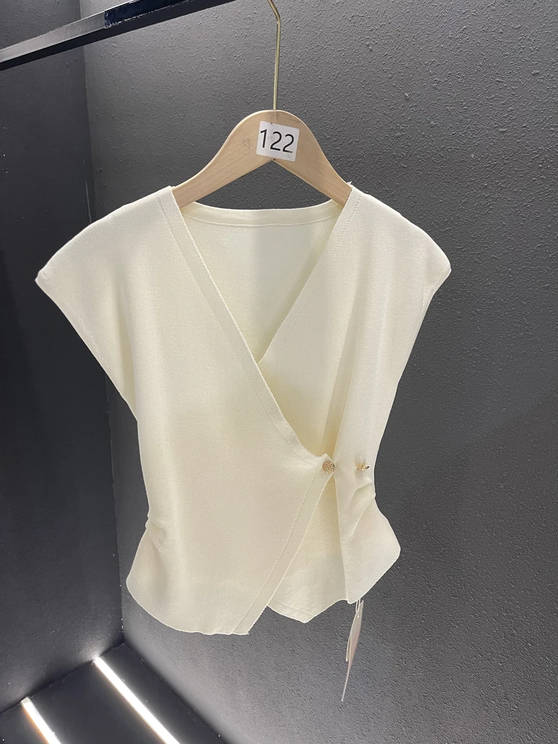 122夏季纯欲风女百搭毛针织衫气质上衣muji风