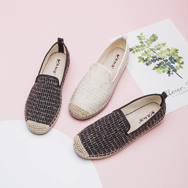 泰和源老北京布鞋女春秋季时尚休闲一脚蹬女平底小香风渔夫鞋清货