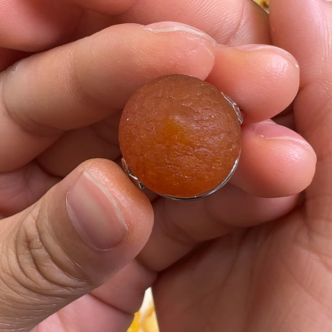 银S925镶嵌蜜蜡裸石蜜蜡