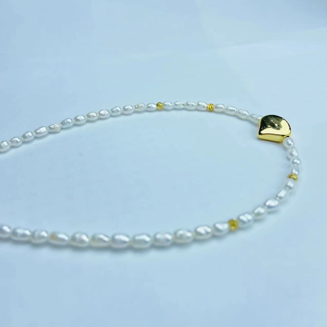 非金属仿珍珠项链 短款简约锁骨链【14829哎呦家】