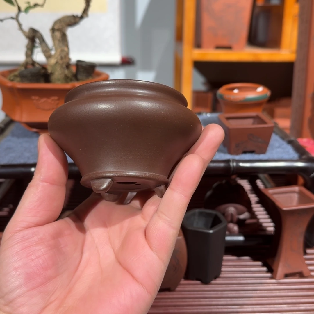紫砂花盆原矿紫泥