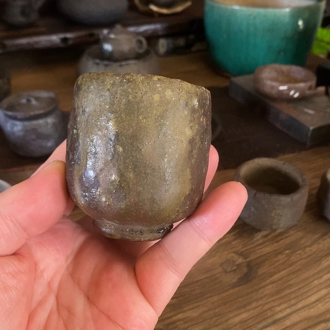 手工制作柴烧茶具