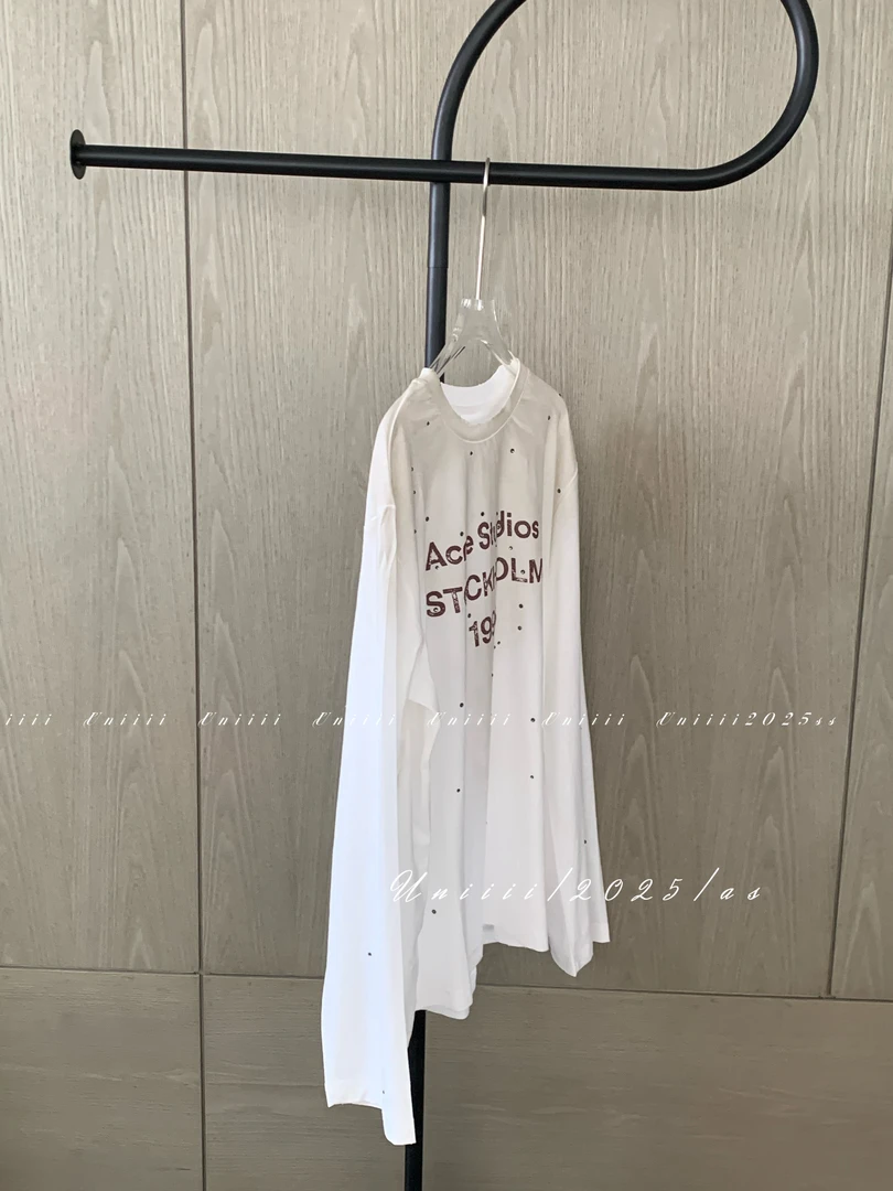 Uniiii【25ss】新年限定粘钻做旧长袖体恤