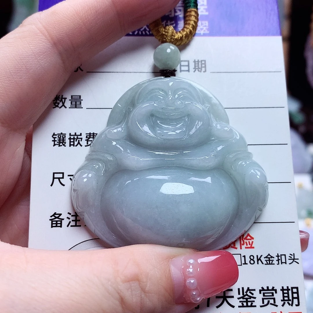 翡翠未镶嵌颈饰佛公