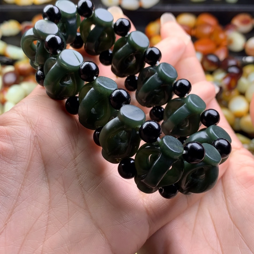 和田玉未镶嵌手链