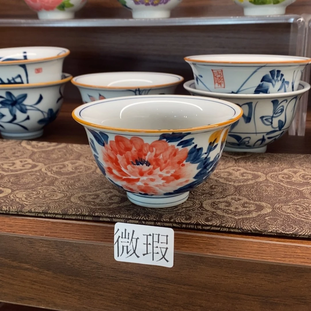 釉下彩老陶泥手工绘制