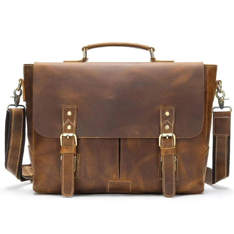 男士精品时尚休闲商务真皮古着皮包以直播间为准盲拍不发货