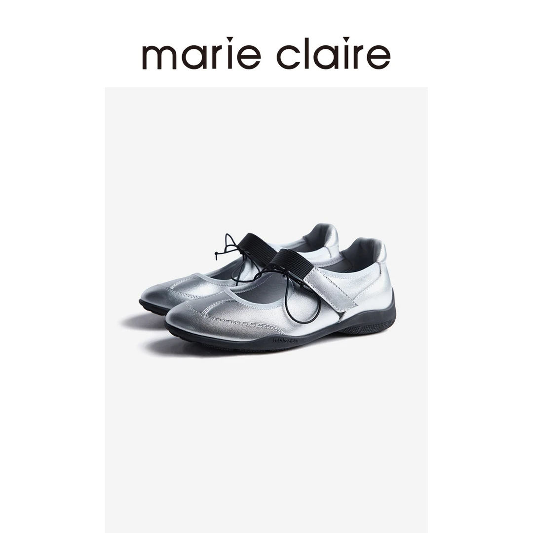 MC女鞋蹦跶芭蕾鞋绒面运动玛丽珍休闲鞋marieclaire女鞋