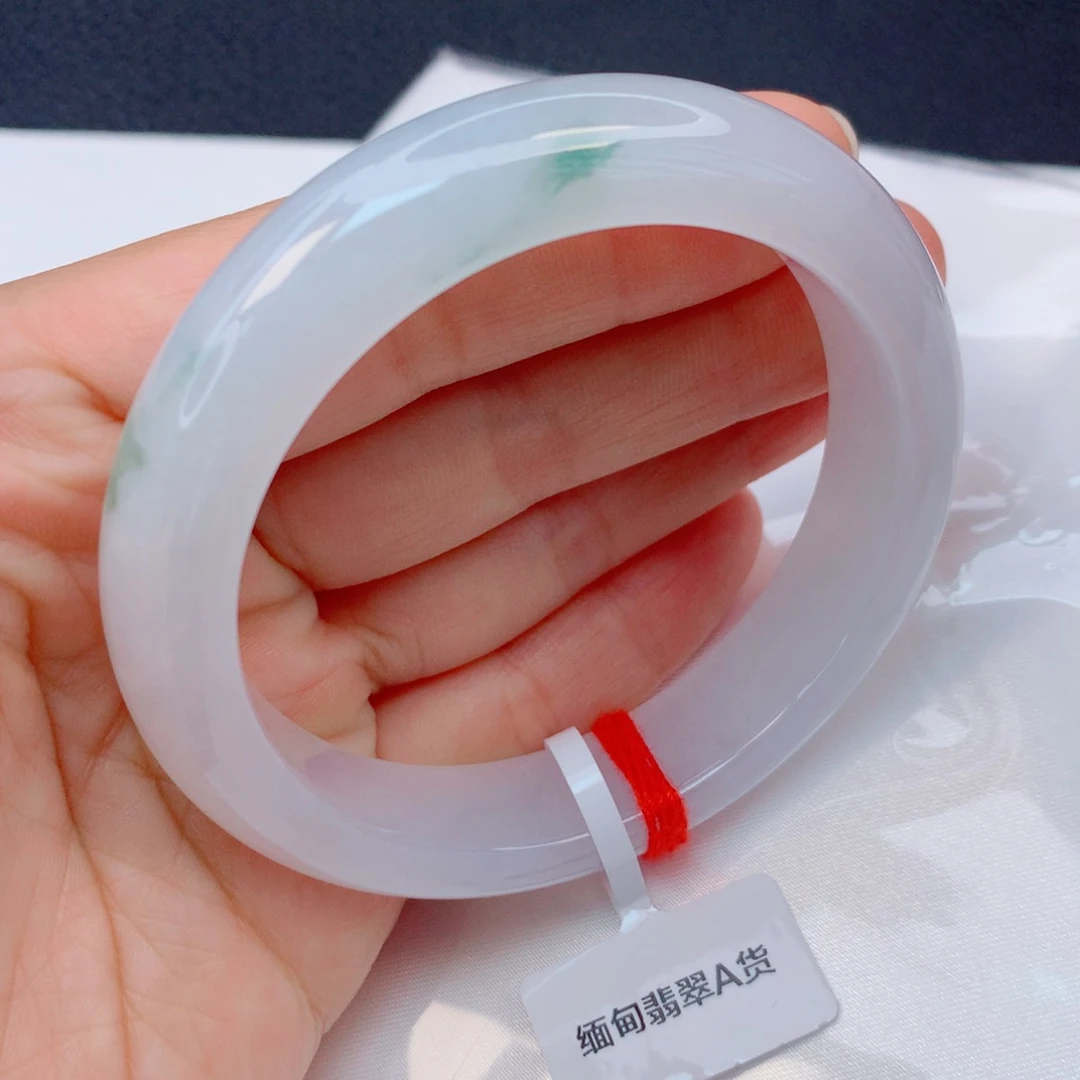 翡翠未镶嵌手镯55圈