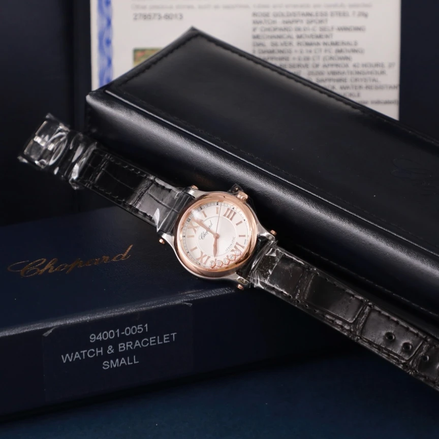 95新 Chopard/萧邦 快乐钻五钻自动机械女表/1446