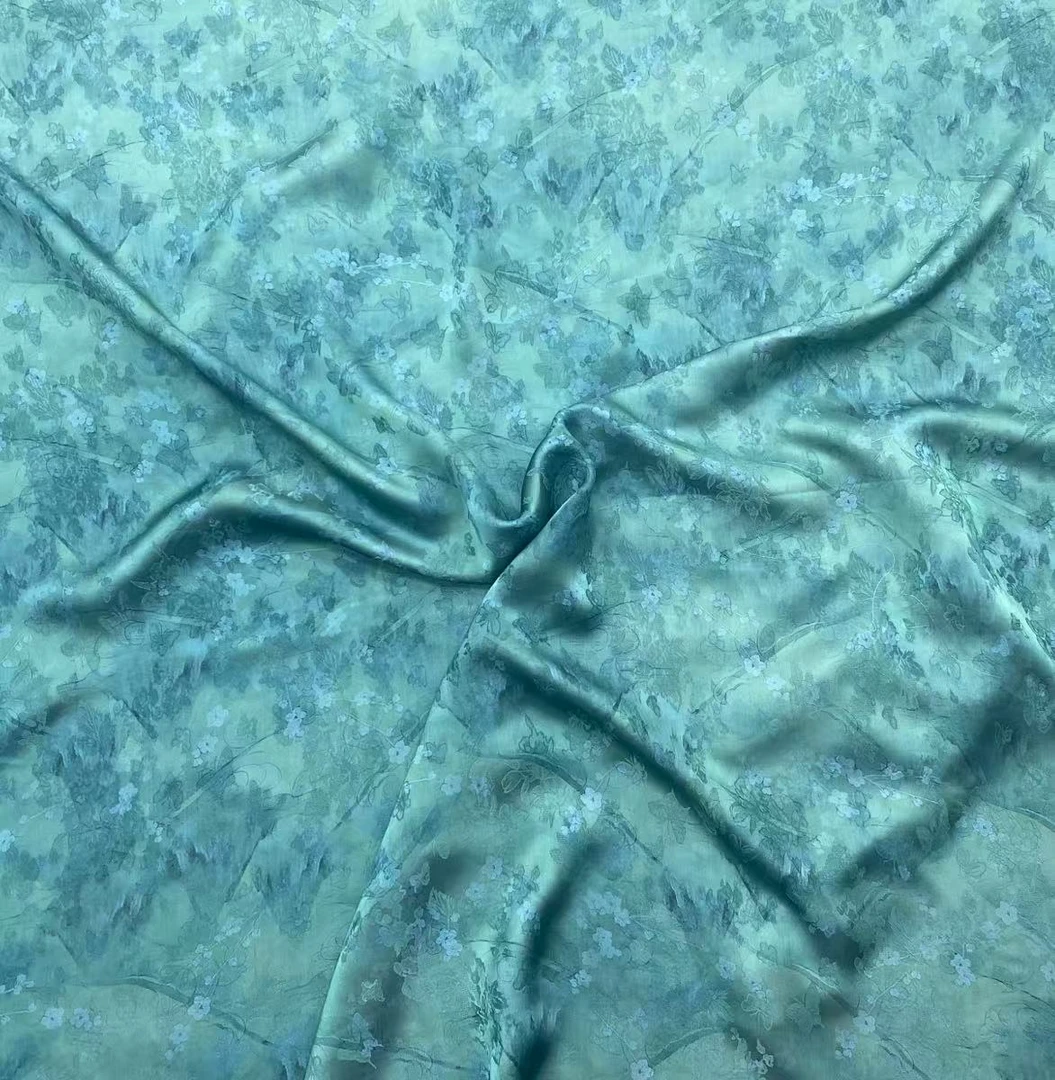 （50201）腰果花各种真丝 丝绸香云纱高档印花提花面料花罗香云纱