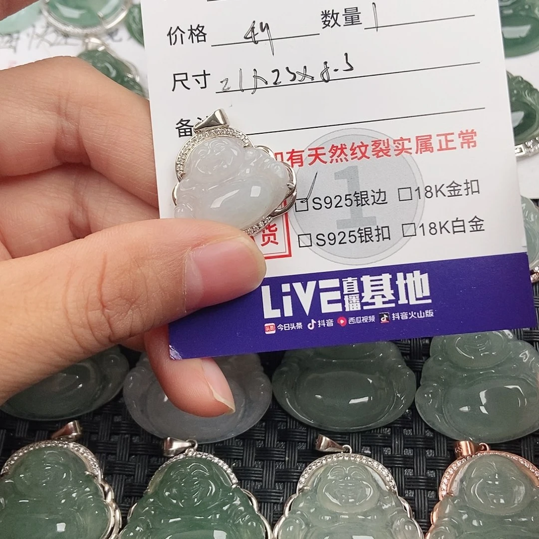 翡翠银S925镶嵌颈饰