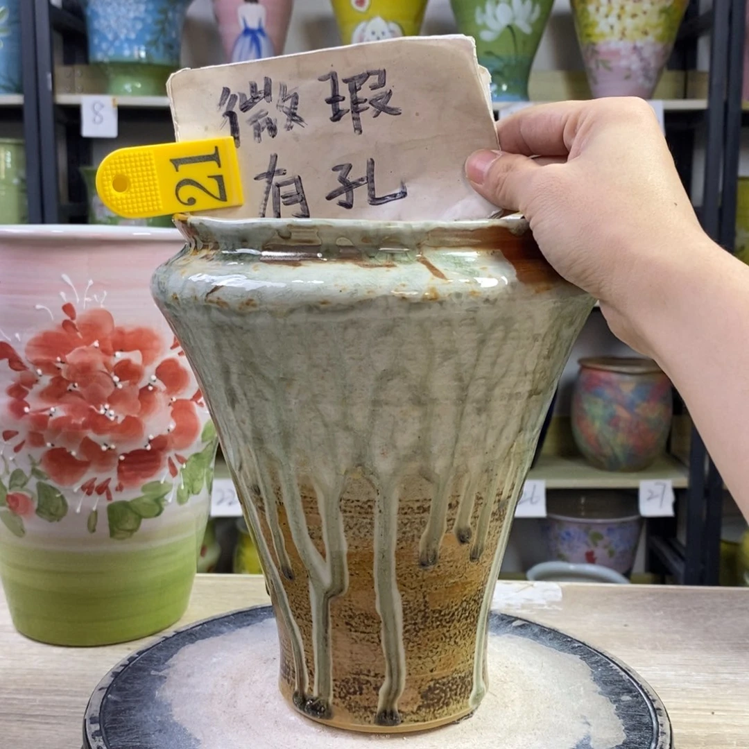 景德镇手工手绘陶瓷花盆