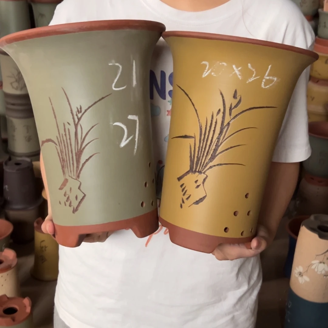宜兴川阁紫砂花盆