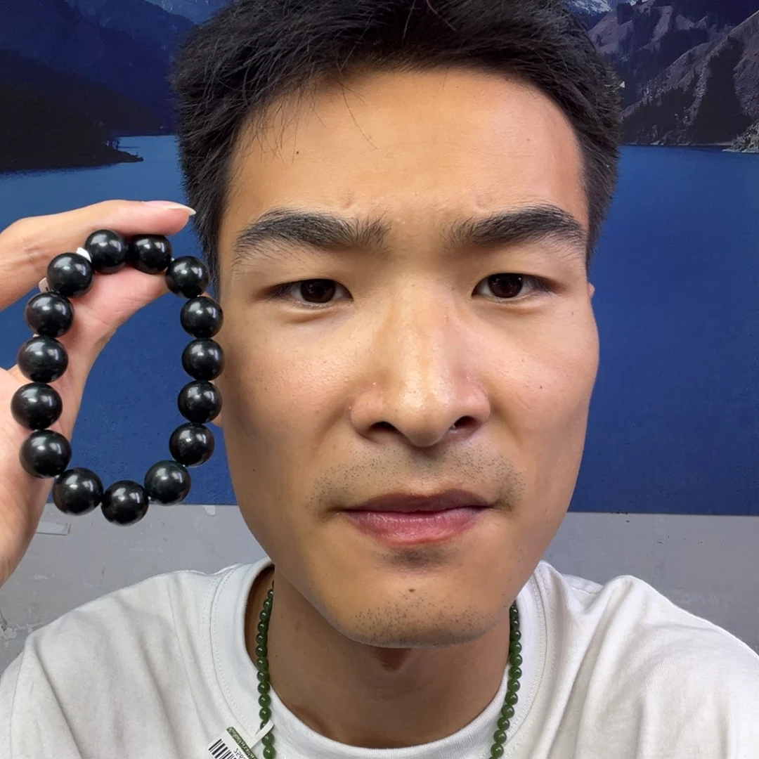 和田玉未镶嵌颈饰黑油青卡14多样性拍一发一