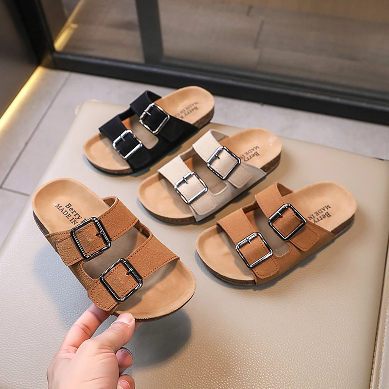 女童韩版软木凉拖鞋2025儿童夏季新款一字拖男童沙滩鞋勃肯凉鞋子