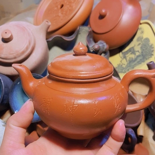 茶壶绿泥宜兴紫砂全手工制作
