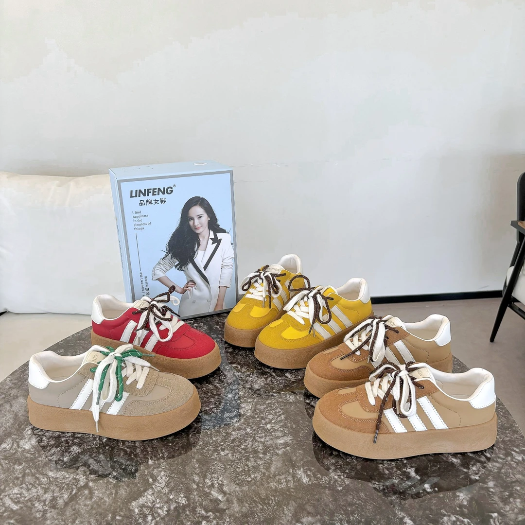 【现货现发】德训鞋真皮女鞋两穿小白鞋女春季软底软面休闲网红鞋