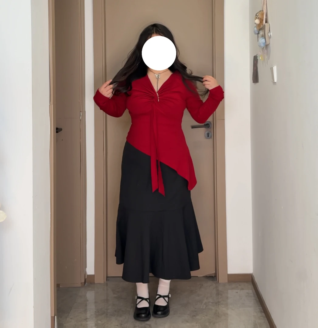 秋冬纯欲风显瘦设计感小众秋冬新款百搭长袖上衣打底衫