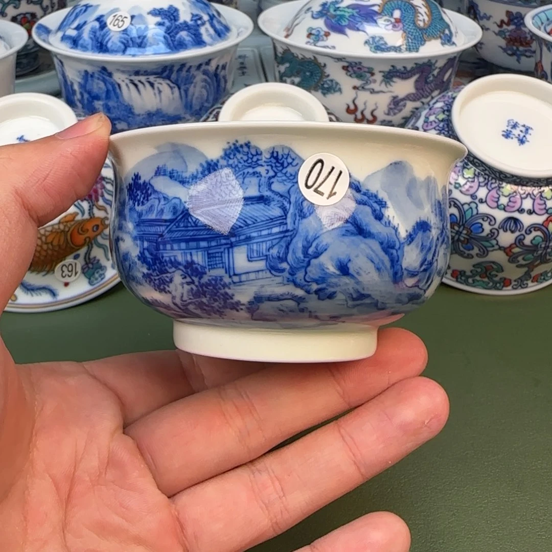 彦祖纯手工手绘茶具170