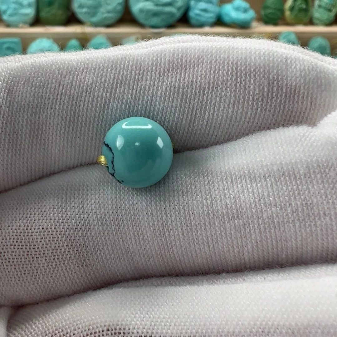未镶嵌绿松石圆珠8.7mm