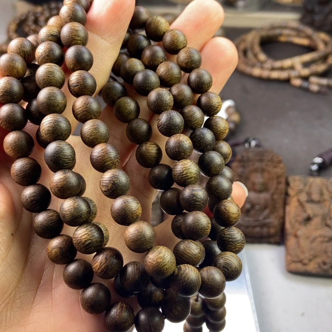 沉香手串紫***来海南白