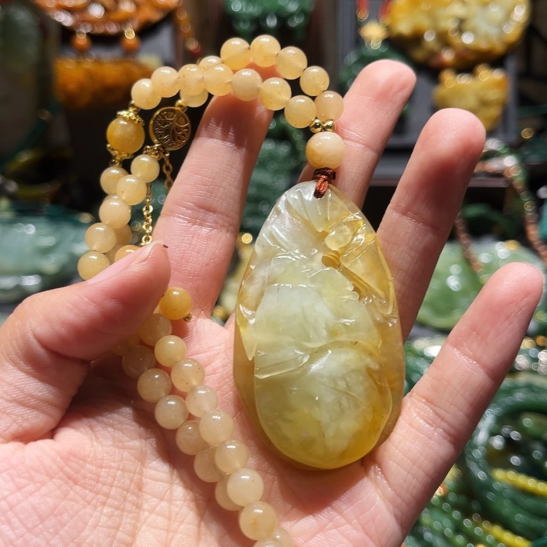 未镶嵌岫玉毛衣链