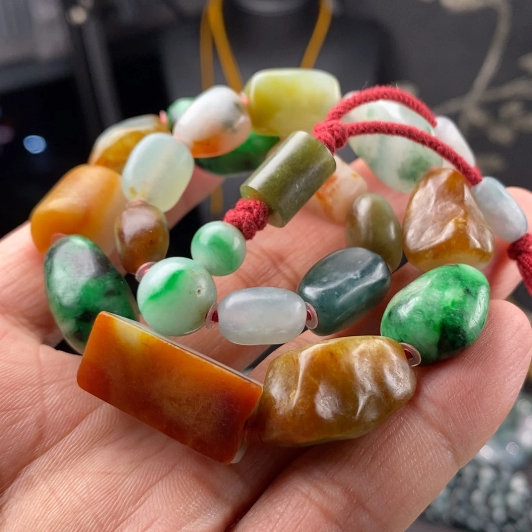 未镶嵌手链翡翠珠子