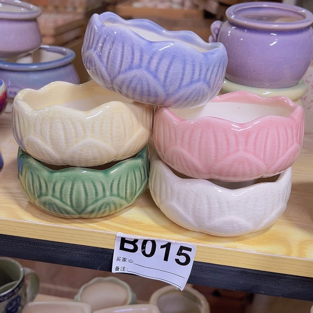 红陶陶瓷花盆当场满12包邮