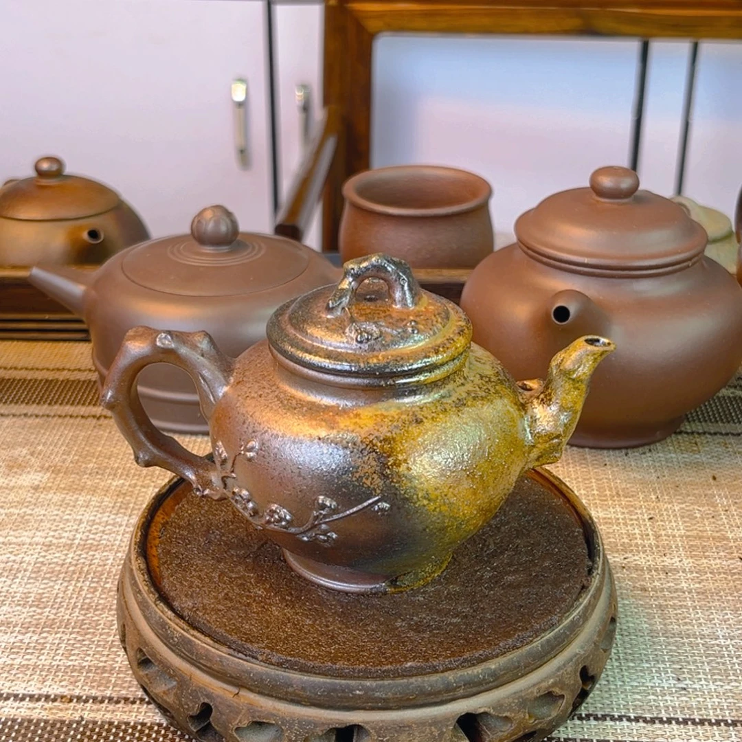 茶壶紫砂底槽清柴烧180cc