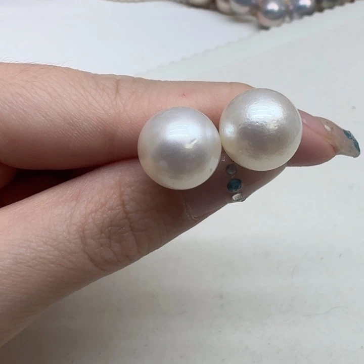 海水珍珠未镶嵌耳饰