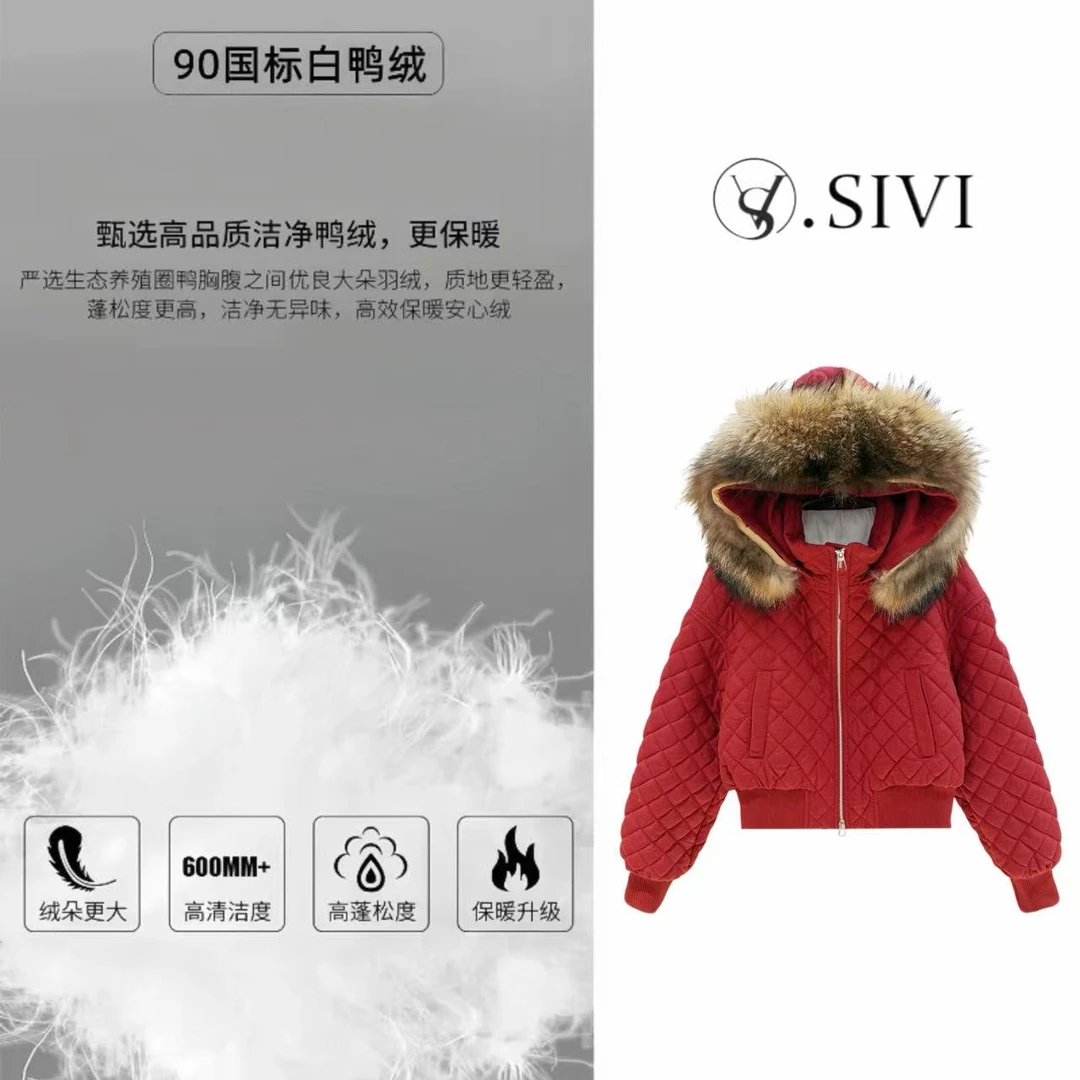 熙薇【暖意融融】2025冬季新款时尚休闲保暖羽绒服外套L5655