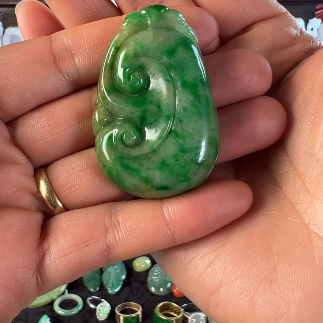 翡翠未镶嵌手镯天然翡翠挂件