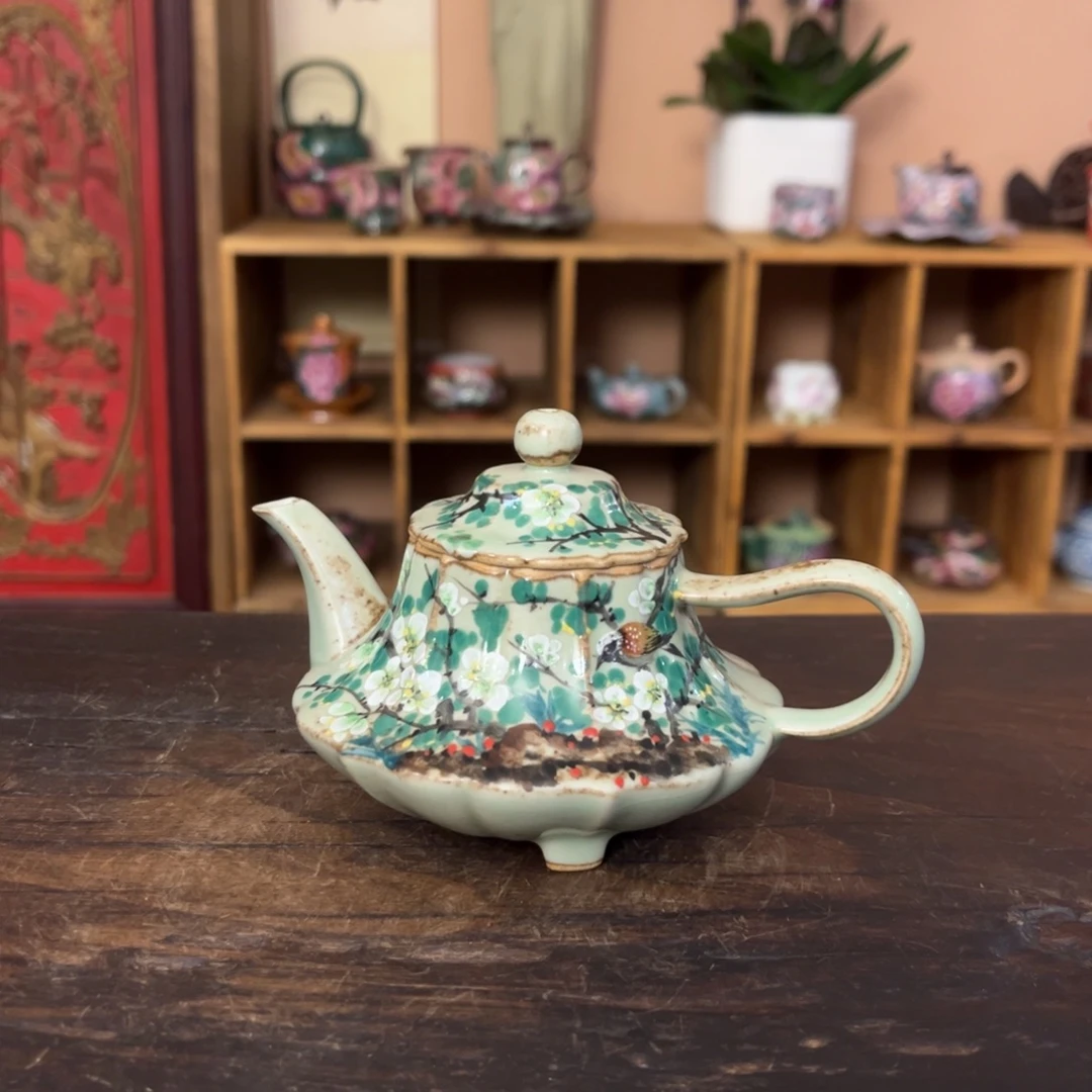 柴烧纯手工手绘陶瓷