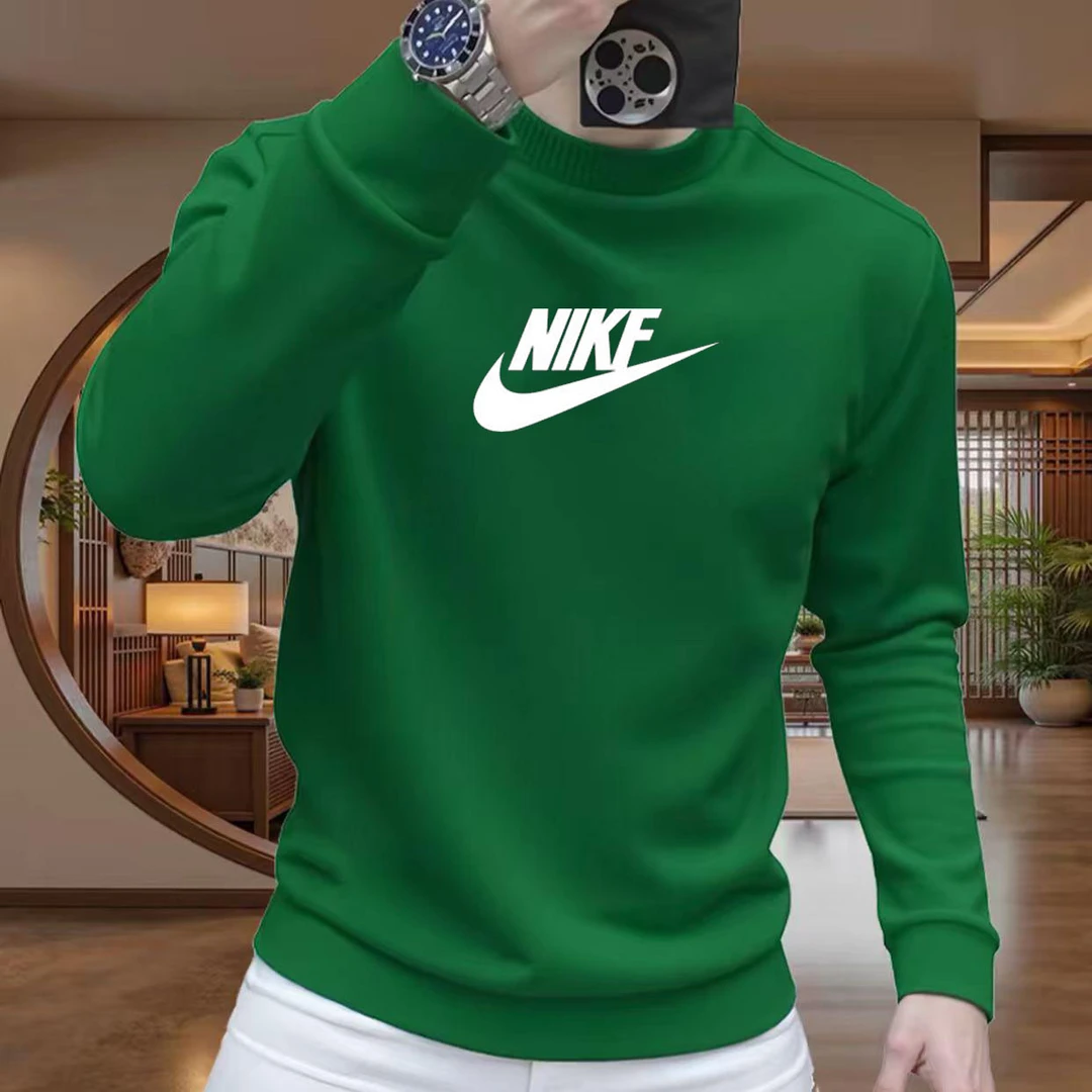 2025秋冬季新款潮牌卫衣男士时尚套头圆领印花长袖休闲百搭上衣潮