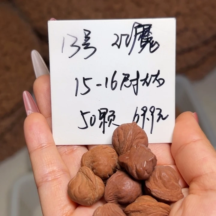 桃核手串雕刻料肚卡15-16 50颗